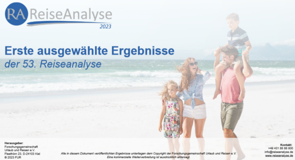 ReiseAnalyse erste Ergebnisse 2023